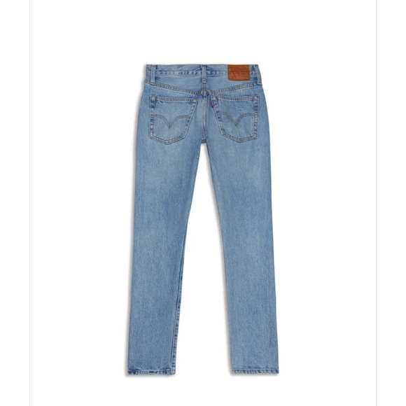 Levi's Light Blue Denim 501 short 90’s vintage distressed button fly size 27 - Picture 2 of 16